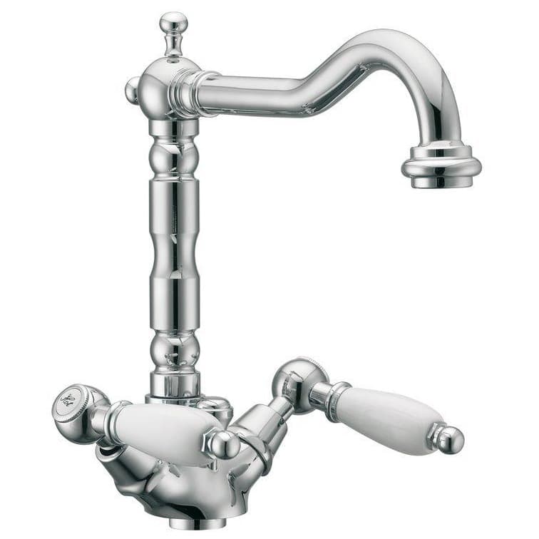 MONOFORO LAVABO CON BOCCA ANTICA ARMONY CLASSIC- Cromo- HUBER - 2