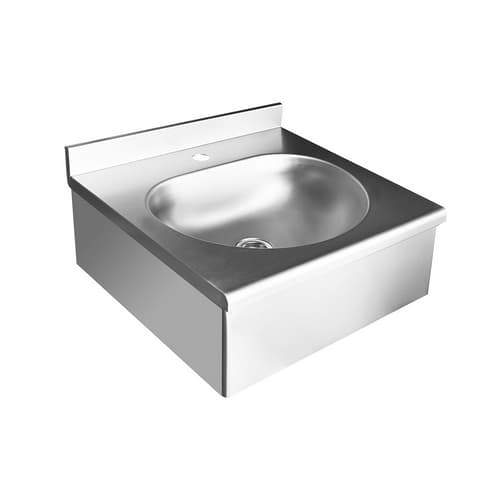 Lavamani in Acciaio INOX Vasca Semisferica River 50 cm x 50 x 20,5 - 2
