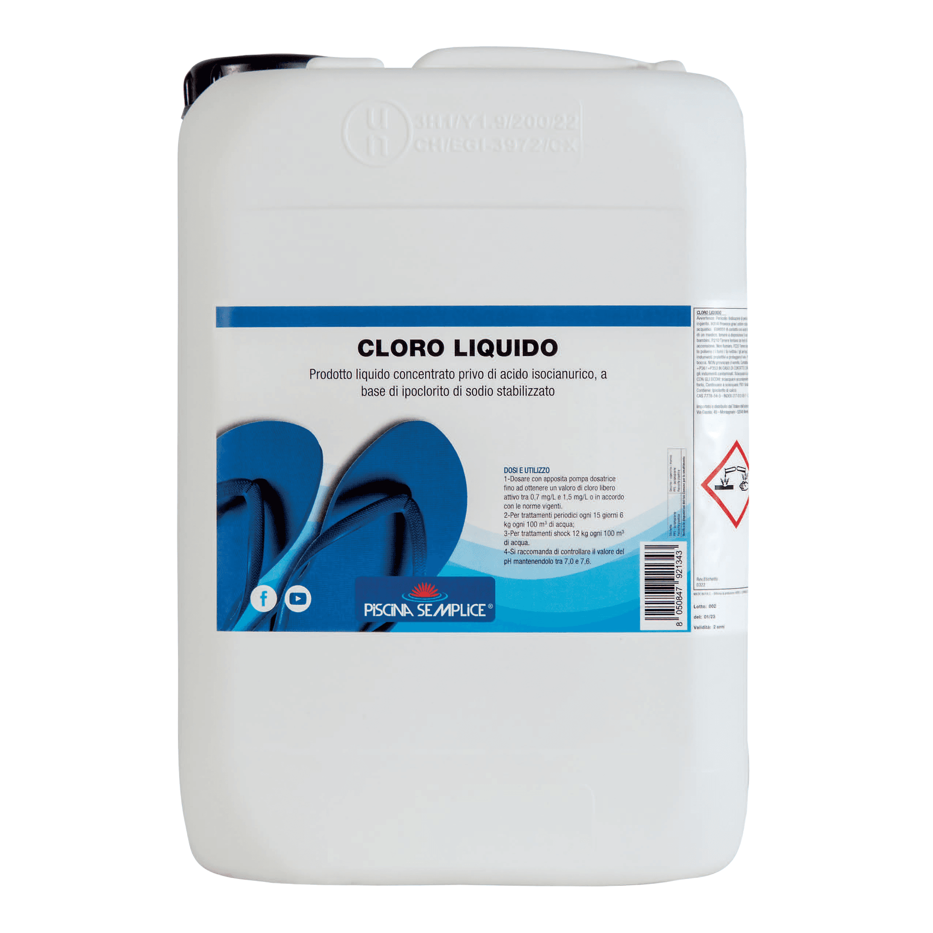 Cloro Liquido per Piscine 12 Kg Piscina Semplice - 2