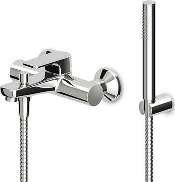 Monocomando Vasca Doccia Esterno C Accessori Serie Wind Cromo Zucchetti - 2