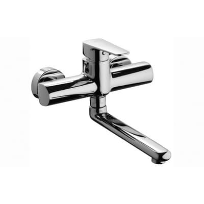 Rubinetto Miscelatore Monoc Lavello a Muro Linea Sly Paffo Cromo - 3