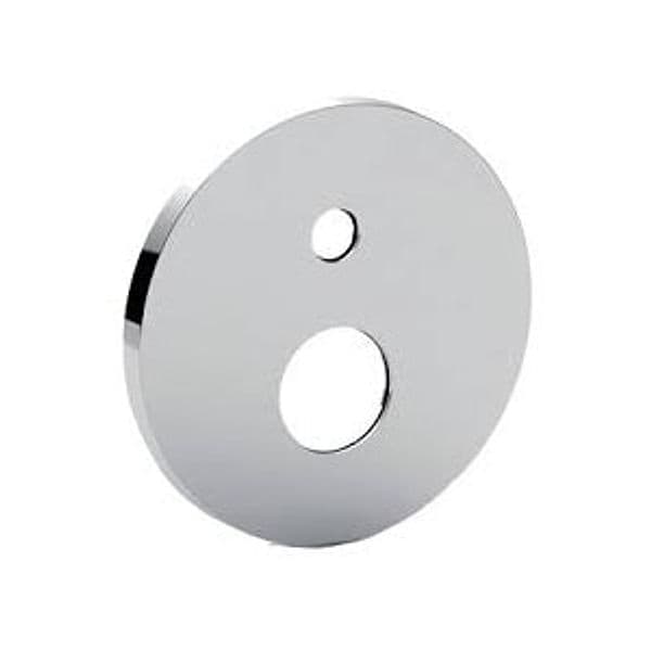 Piastra Tonda ABS 2 Fori con Or Paffo Cromo - 2