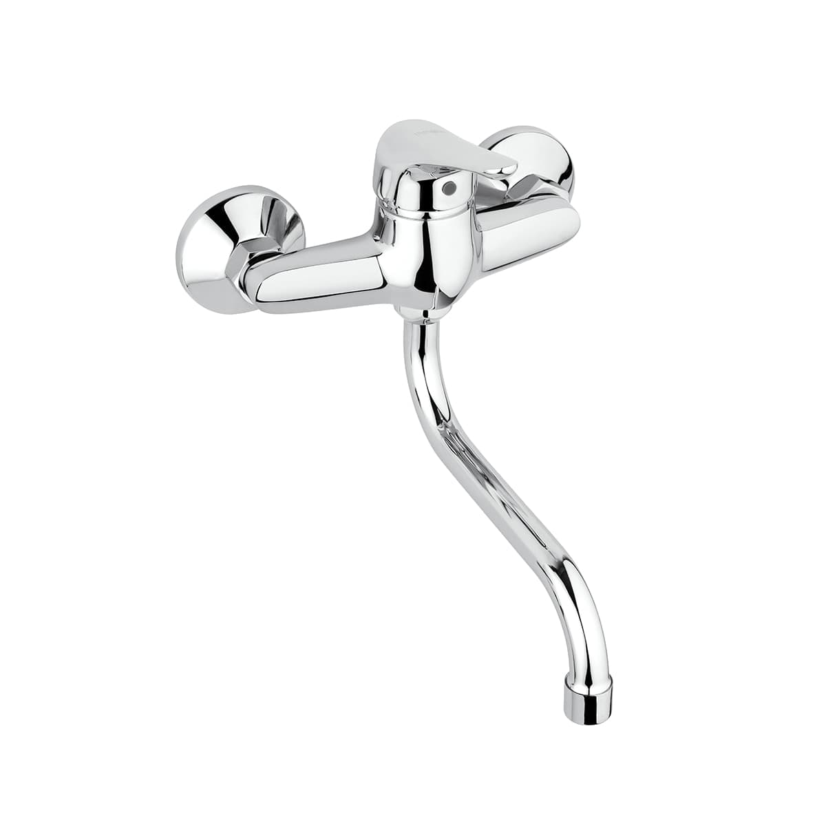 Rubinetto Miscelatore Monocomando Lavello a Muro Linea M2 Mamol Cromo - 2