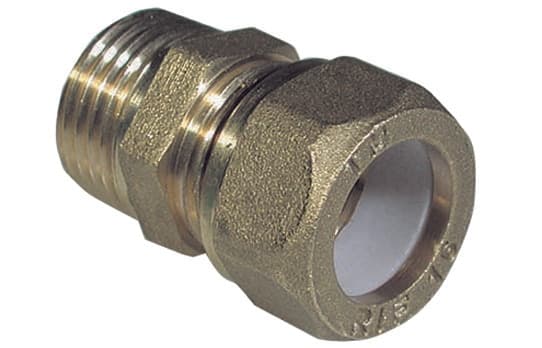 Nipple Maschio Bicono per Rame con Ogiva Teflon Tiemme ? x 10 - 2