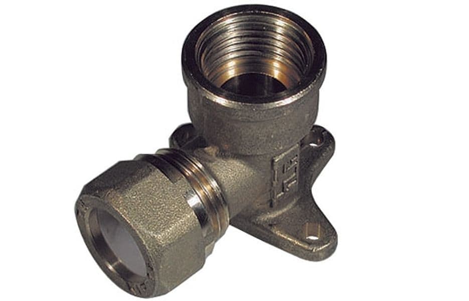 Gomito con Flangia per Rame con Ogiva Teflon Tiemme 1/2 x 14 - 2