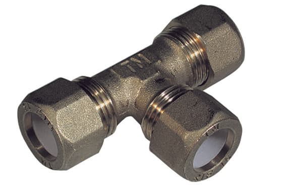 TEE CON TRE DADI PER RAME CON OGIVA TEFLON TIEMME- 1/2 x 16- TIEMM- pezzi 1 - 2