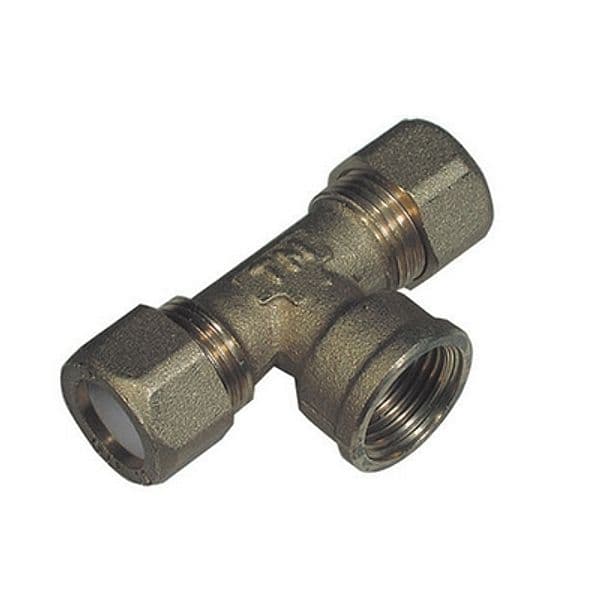 Tee Femmina per Rame con Ogiva Teflon Tiemme 1/2 x 18R - 3