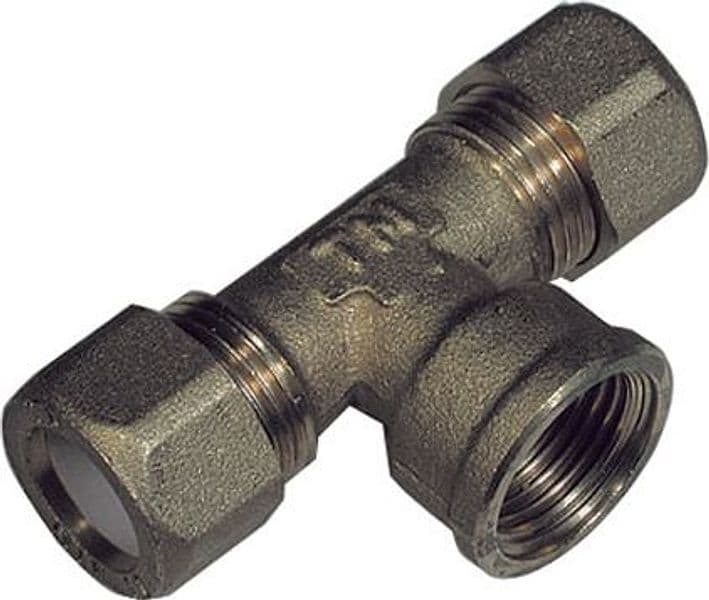 Tee Femmina per Rame con Ogiva Teflon Tiemme 1/2 x 18R - 2