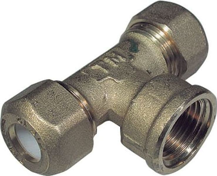 Tee Femmina per Rame con Ogiva Teflon Tiemme 1/2 x 12R - 2