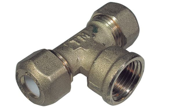 Tee Femmina per Rame con Ogiva Teflon Tiemme ½ x 12R - 2