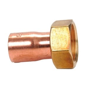 Mezzo Bocchettone Rame FF con Dado Girevole Ibp ½ x 16 - 2