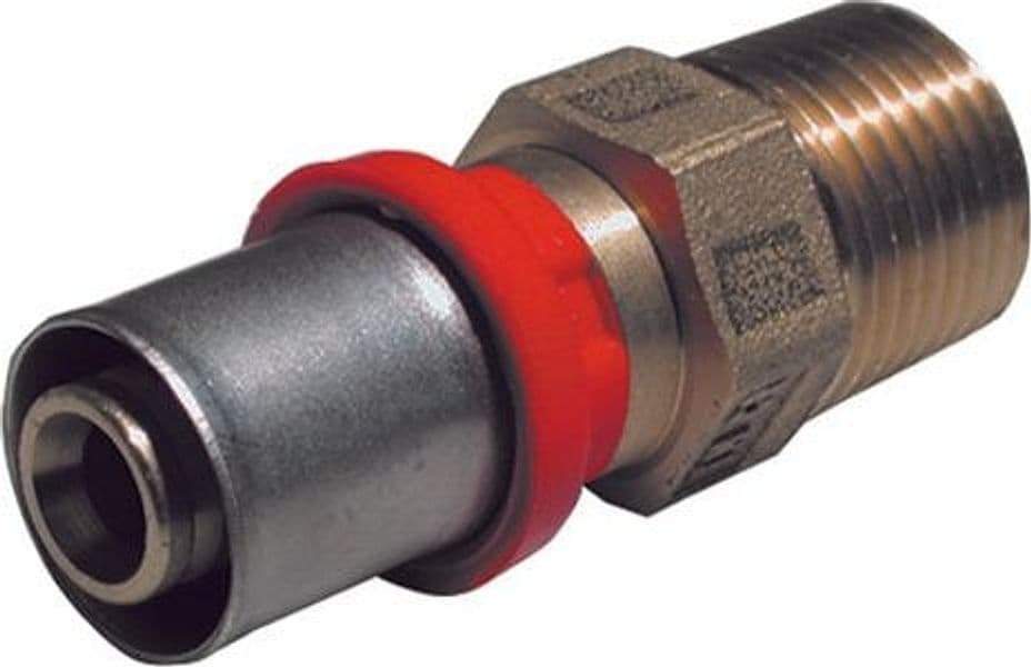 Raccordo Press Diritto Maschio per Multistrato Tiemm 3/4 x 26 - 2