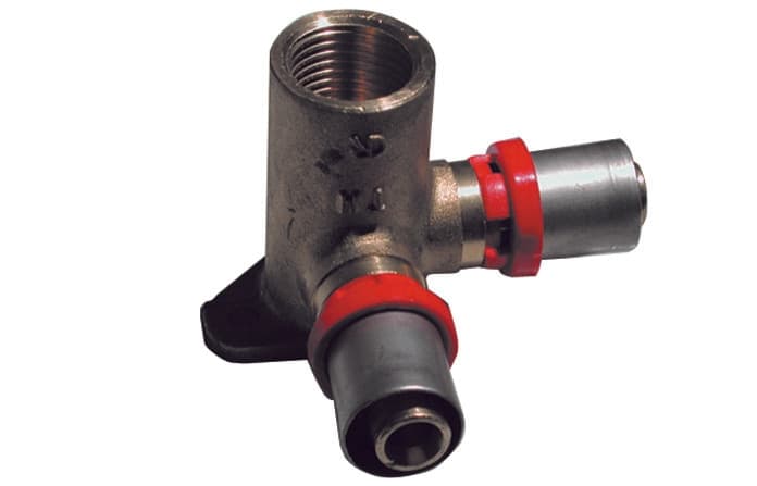 Raccordo Press Curvo Femmina con Flangia Doppia Faidf ½ x 16 Conf - 2