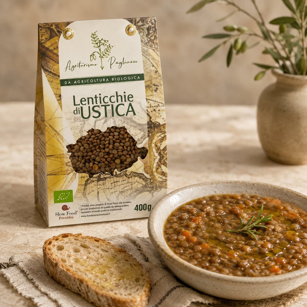 Lenticchie di Ustica | Presidio Slow Food - Biologiche | Agriturismo Pagliuzzo, Sicilia | 400g - 2