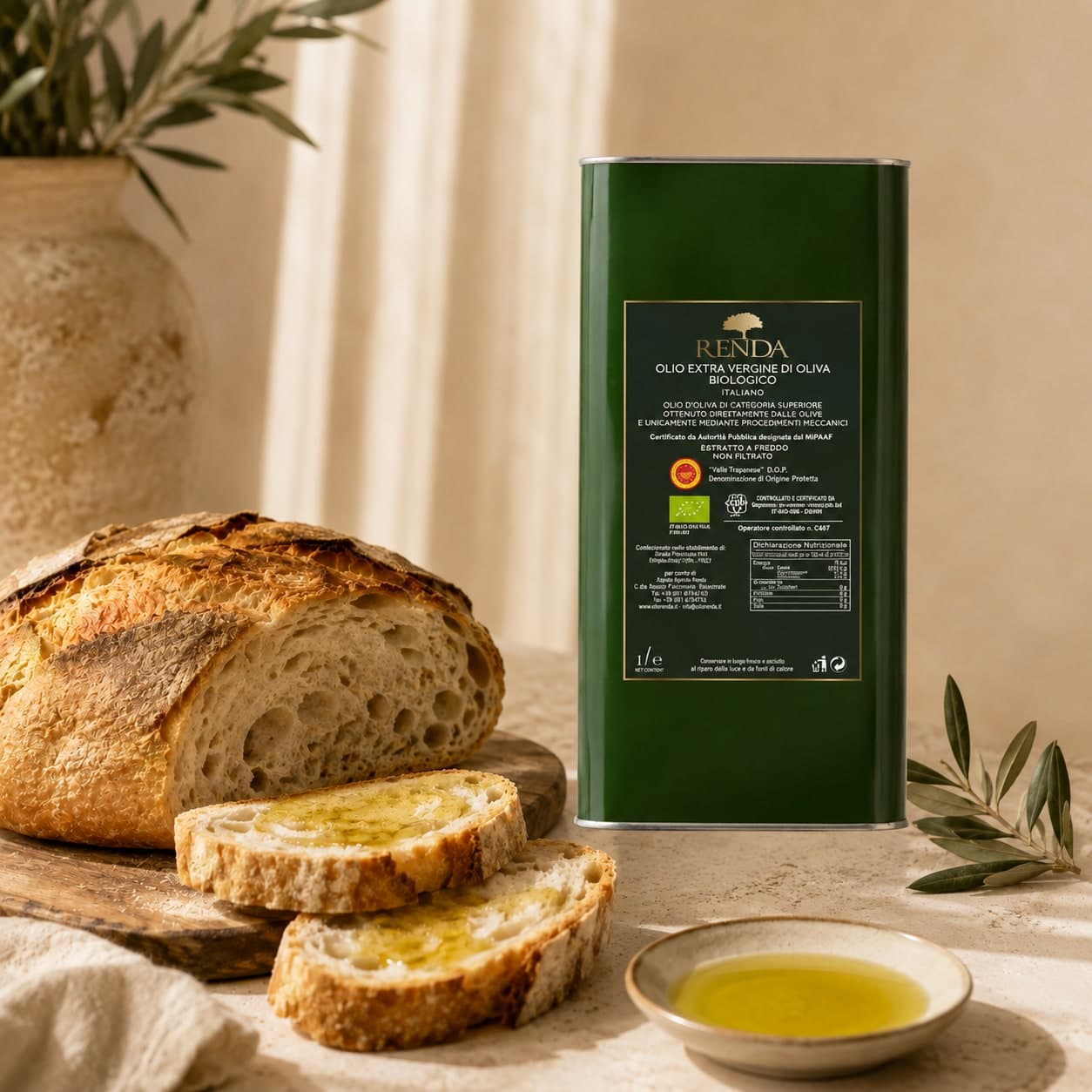Olio Extravergine di Oliva | 100% Italiano DOP BIOLOGICO | Renda, Sicilia | 1 litro - 2