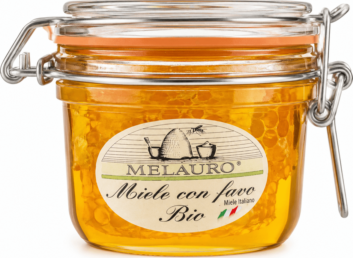 Miele con Favo Millefiori | Biologico e Italiano | Melauro, Sicilia | 300g - 3