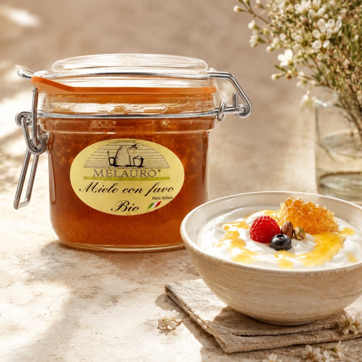 Miele con Favo Millefiori | Biologico e Italiano | Melauro, Sicilia | 300g - 2