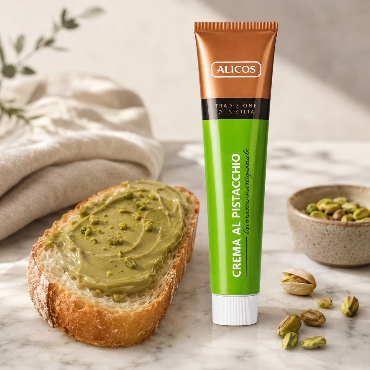Crema di Pistacchio | Senza Glutine, Senza Lattosio, Vegana | Alicos, Sicilia | 100g - 2