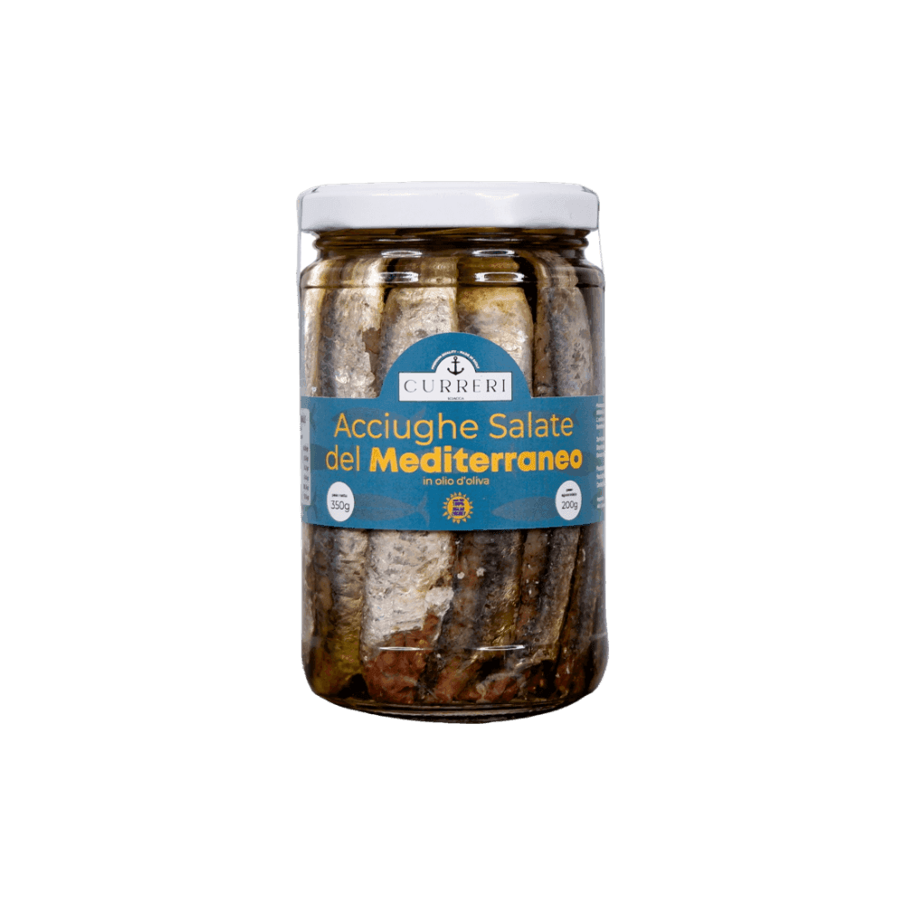 Acciughe Salate di Sciacca | Sott'olio | Lavorate a mano | Curreri, Sicilia | 350g - 3