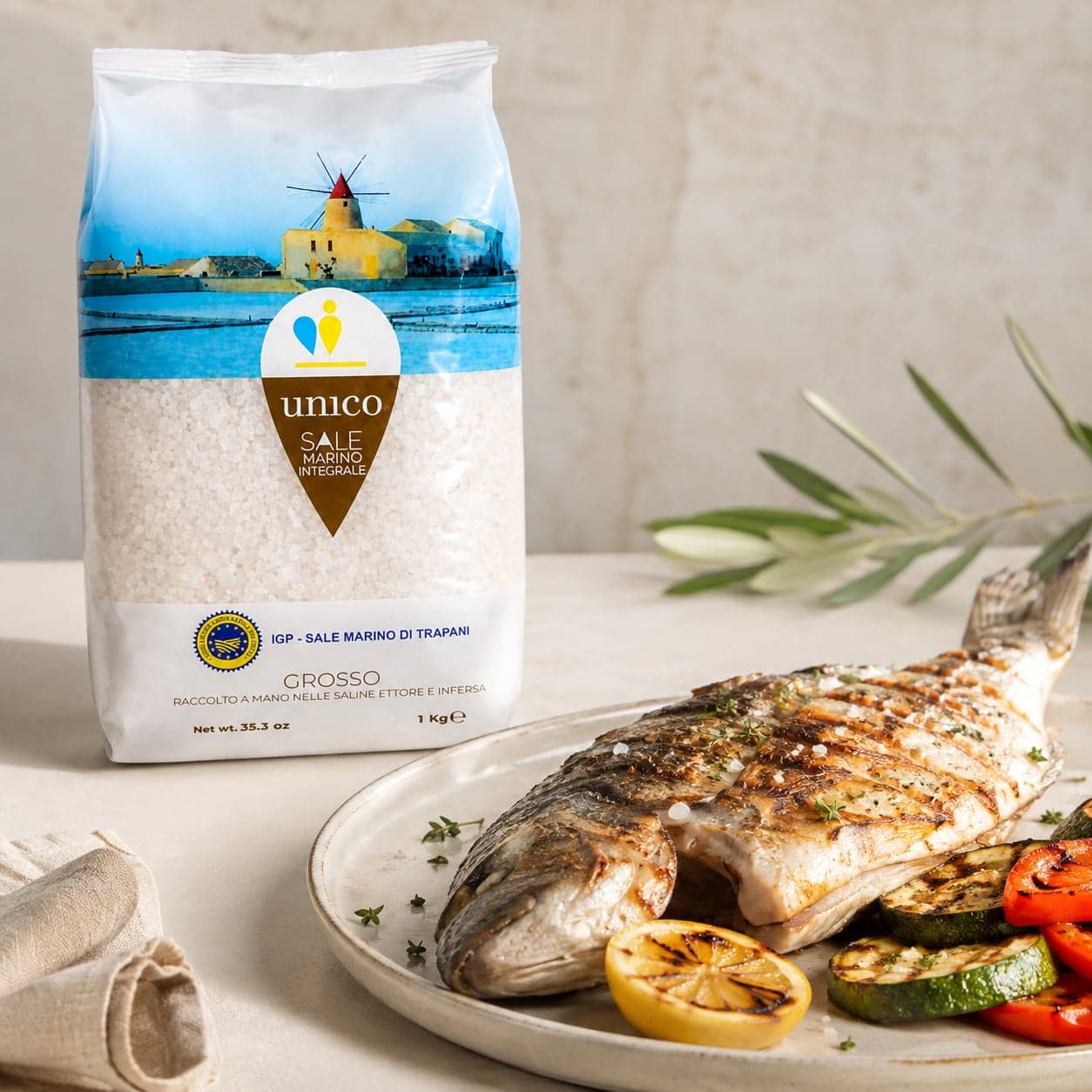 Sale Unico IGP GROSSO | Sale Marino Integrale di Trapani | Sosalt, Sicilia | 1kg - 2