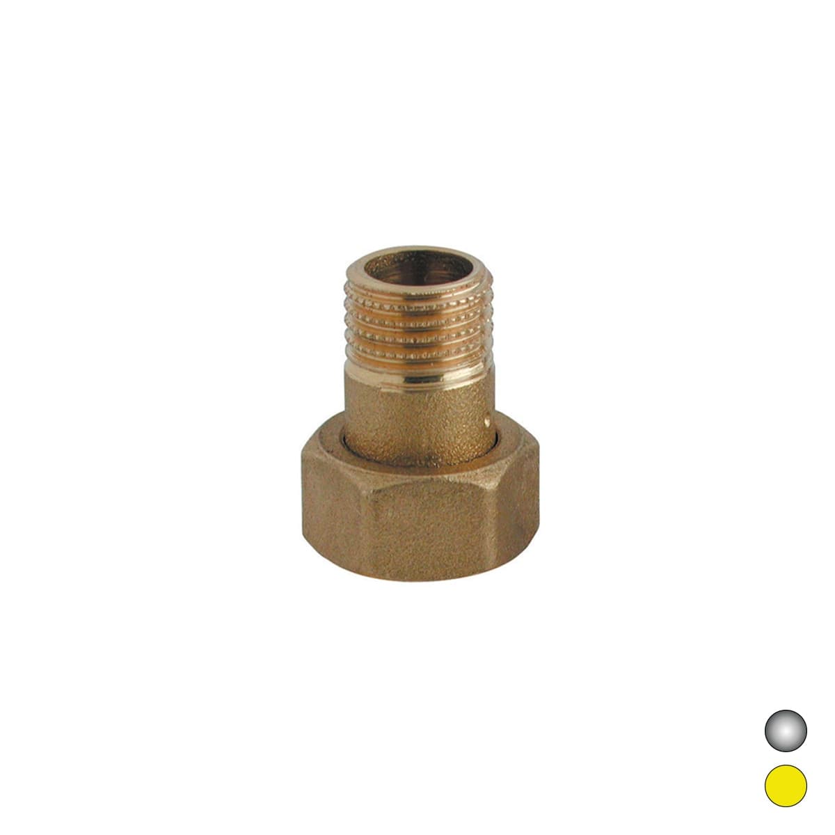 Bocchettone con o Ring e Calotta Rinal 11 x 4 x 11 x 2 Giallo - 2