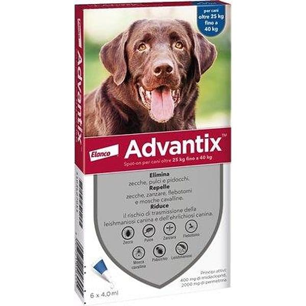 Antiparassitario Advantix Cani Elanco 40 25 kg 6 Pezzi - 2