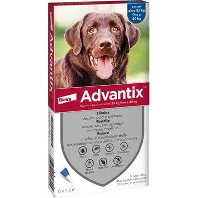 Antiparassitario Advantix Cani Elanco 40 25 kg 6 Pezzi - 2