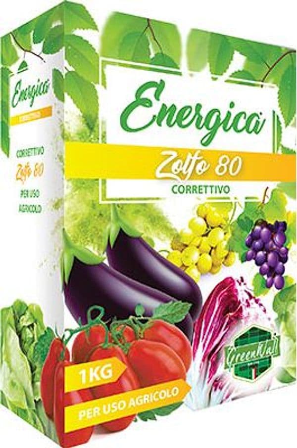 Concime Polvere Zolfo 80 Energica 1 kg 2 Pezzi