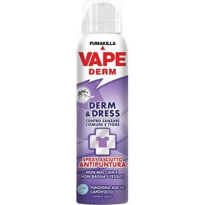 Repellente Insetti Vape Derm e Dress Spray Secco 100 ml 12 Pezzi - 2