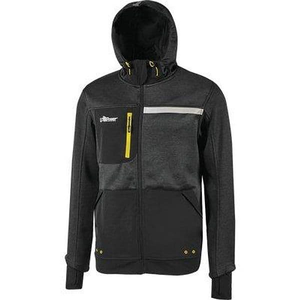 Felpa Full Zip con Cappuccio Galaxy Upower Black Carbon Xxl - 2