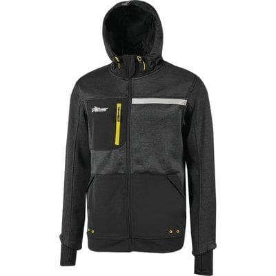 Felpa Full Zip con Cappuccio Galaxy Upower Black Carbon Xxl - 2