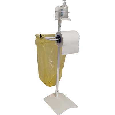Piantana Porta Igienizzante Mani Trio Acc Vern Bianco Cm 33X40 H.cm 110 - 2