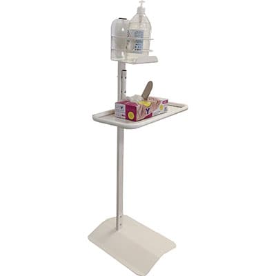 Piantana Porta Igienizzante Mani Duo Acc Vern Bianco Cm 33X40 H.cm 110 - 2
