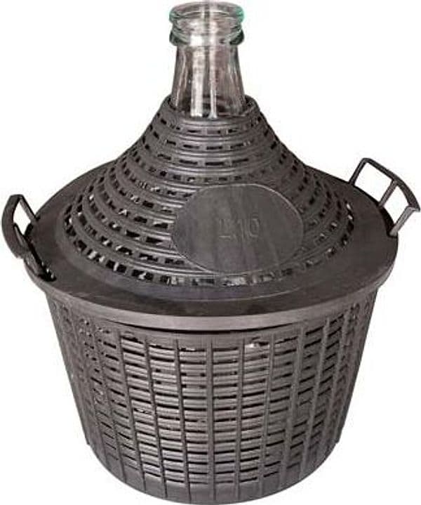 Damigiana Bocca Stretta Vestita Vetro Plt Lt 54 - 2