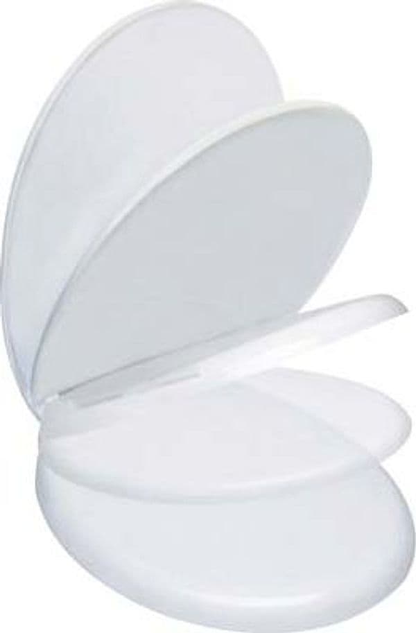 Sedile WC Slow Close Domus MDF Bianco 5 Pezzi Coprivaso Copriwater 5 Pezzi - 2
