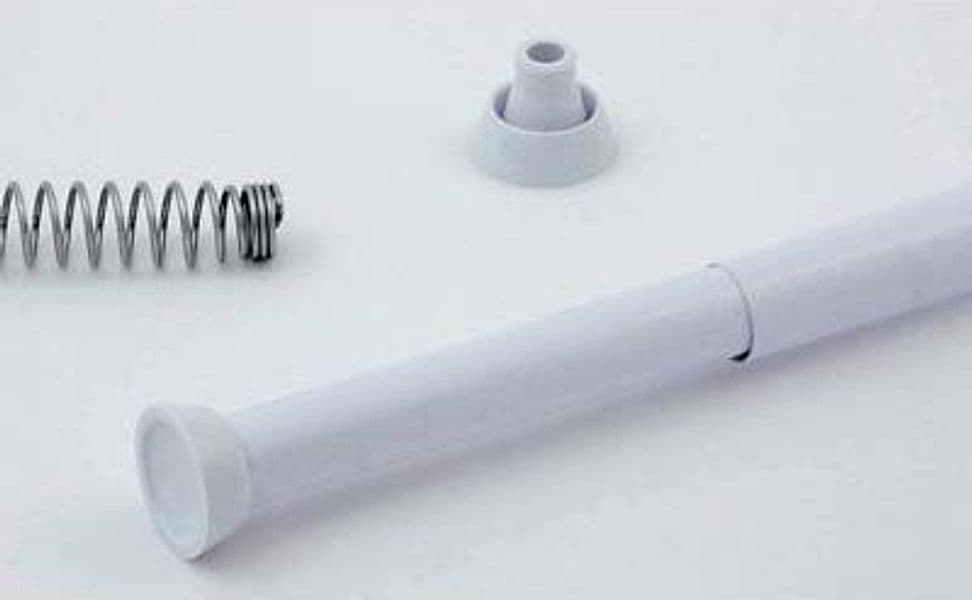 Tubo Reggitenda Estensibile per Doccia Alluminio Bianco Mm 25 cm 125 a 215 - 2