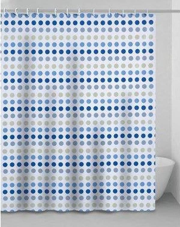 Tenda Doccia Palline in Vinile con Anelli 180 x 200 cm 2 Pezzi - 2