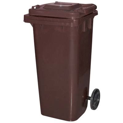 Bidone Immondizia Green 120 con Ruote Ics Marrone Lt 120 cm 55X50 H.cm 94 - 2