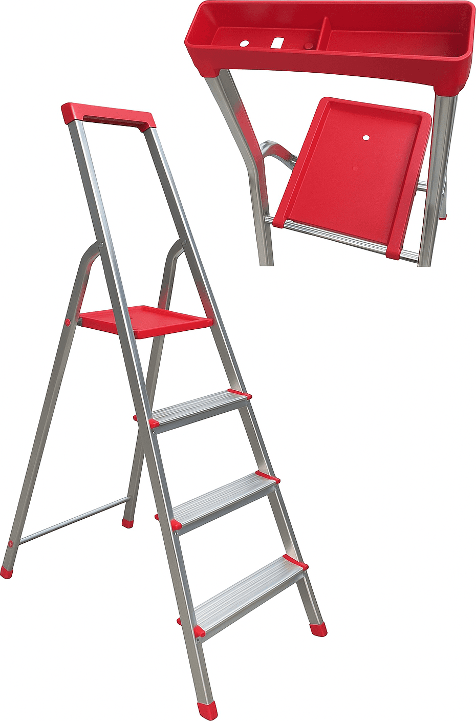 Scala Libretto Domina Plus Sicos 3 Gradini Alluminio Polipropilene - 3