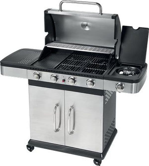 Barbecue Gas Indianapolis 4 con 1 Titanium Ompagrill Fuochi 5 cm 132X60 - 2
