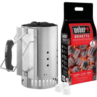 Ciminiera Accendi Carbonella con Bricchetto Weber Acciaio Cm 20,6 H.cm 31,8 - 2