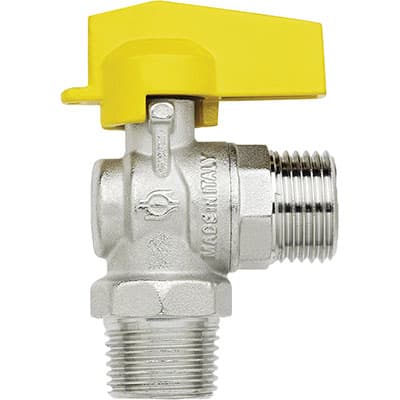 Valvola Sfera Gas a Squadra Futurgas Fiv Ottone Nichelato 1 2 M 4 Pezzi - 2