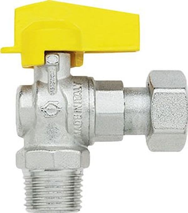 Valvola Sfera Gas a Squadra con Ghiera Futurgas Fiv 2 F 2 Pezzi - 2