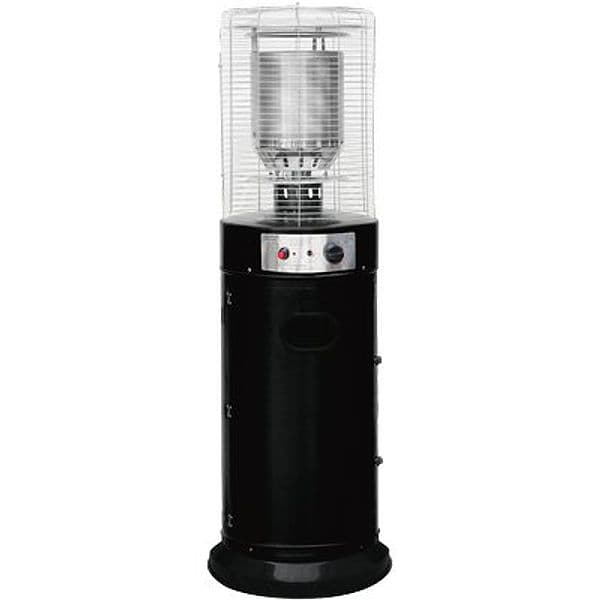 Stufa Gas GPL Short Round Patio con Ruote Domus Nero Kw 11 H.cm 135 - 2