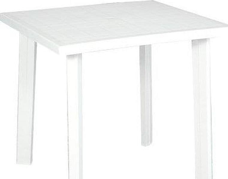 Tavolo Fiocco Progarden Pp Bianco Cm 80X75 H.cm 72