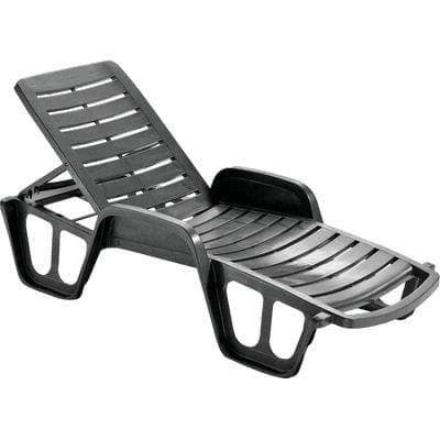 Lettino Impilabile Progarden Pp Antracite H 71 x 192 cm 46 cm - 2