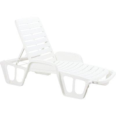 Lettino Impilabile Progarden Pp Bianco H 71 x 192 cm 46 cm - 2