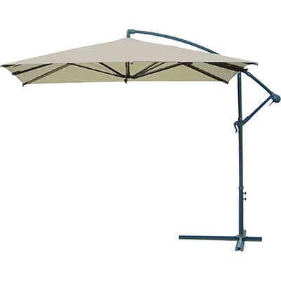 Ombrellone Palo Laterale Banana Domus Acciaio Poly Ecru Mm 48 Mt 3X3 - 2