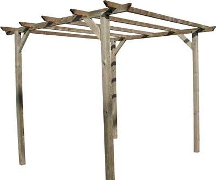 Pergola Legno Euro Domus Pino Impregnato Mt 3X3 H.2,5 m - 2