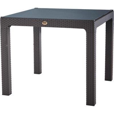 Tavolo Rattan Kreta Domus Pp Antracite Cm 90X90 H.cm 78 - 2
